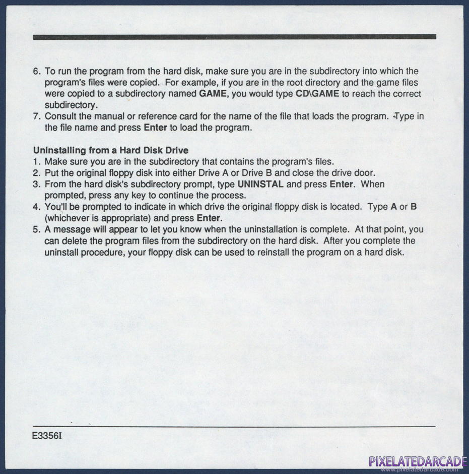Super Pac-Man Package Contents: IBM version addendum - Back Super Pac-Man Package Contents: IBM version addendum - Back