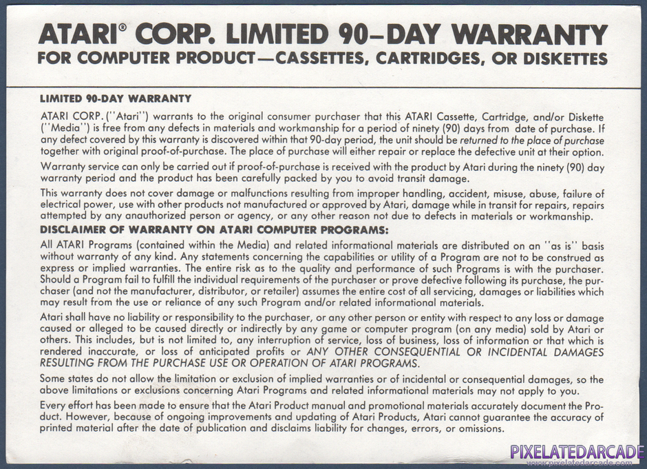 Tower Toppler Package Contents: Warranty information card - Back Tower Toppler Package Contents: Warranty information card - Back