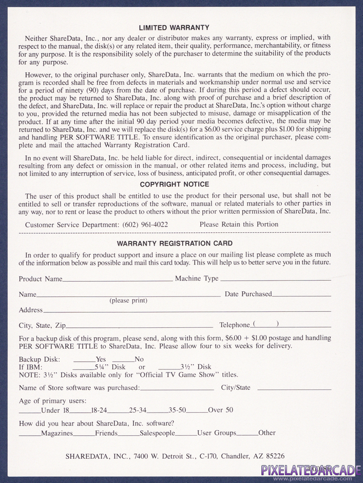 Awesome Earl in SkateRock Package Contents: Warranty registration card Awesome Earl in SkateRock Package Contents: Warranty registration card