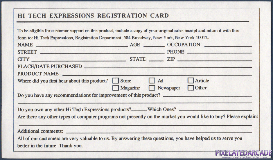 Remote Control Package Contents: Warranty registration card Remote Control Package Contents: Warranty registration card