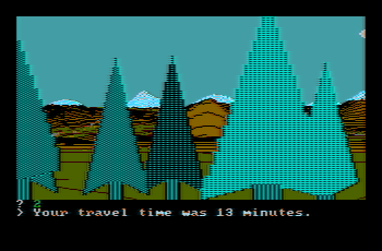 Wilderness for the IBM PCjr and composite monitor with adjusted tint