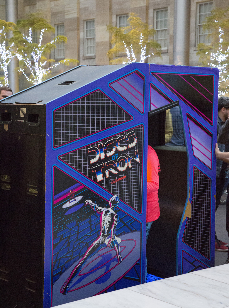 Discs of TRON environmental arcade cabinet