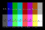 CGA's 16 colors with RGBi (Canonical) monitor