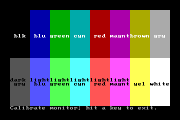 CGA's 16 colors with RGBi (Yellow) monitor