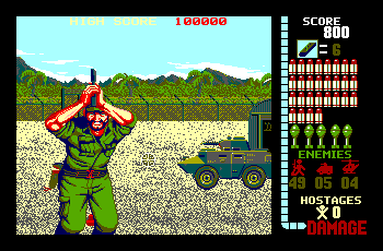 Operation Wolf; Boca/Paradise EGA screenshot 1
