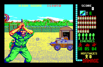 Operation Wolf; Standard IBM EGA screenshot 1