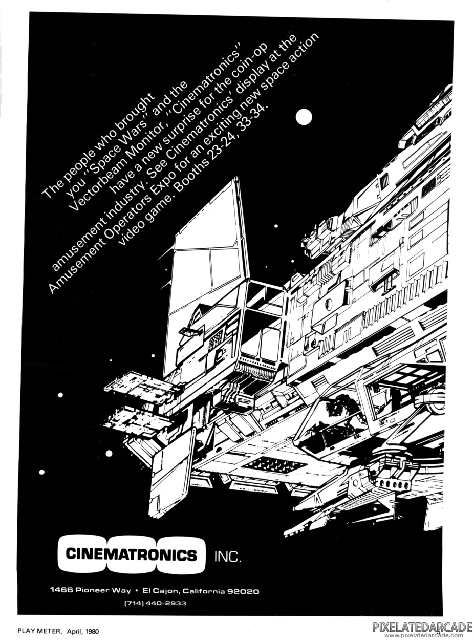 Cinematronics, Inc. Advertisement: April 1980 magazine ad