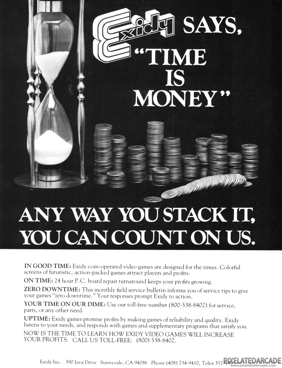 Exidy, Inc. Advertisement: July 1981 magazine ad