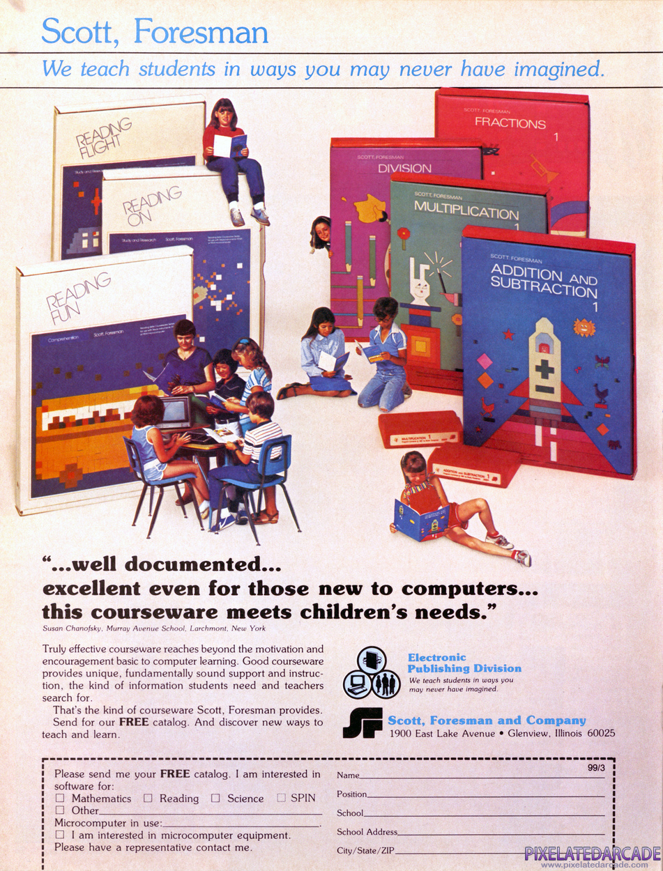 Scott, Foresman Electronic Publishing Advertisement: March 1983 magazine ad