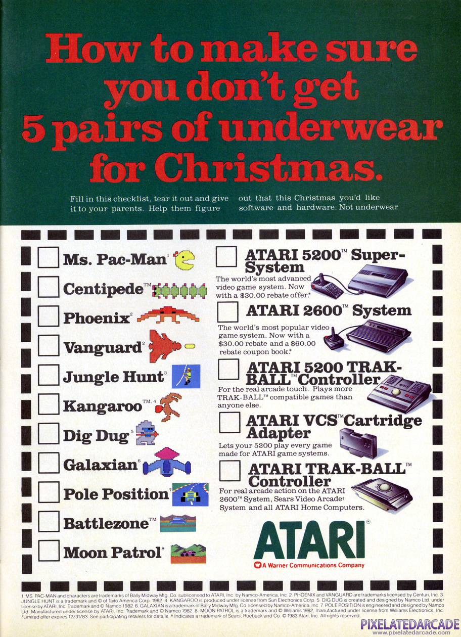 Atari, Inc. Advertisement: December 1983 magazine ad