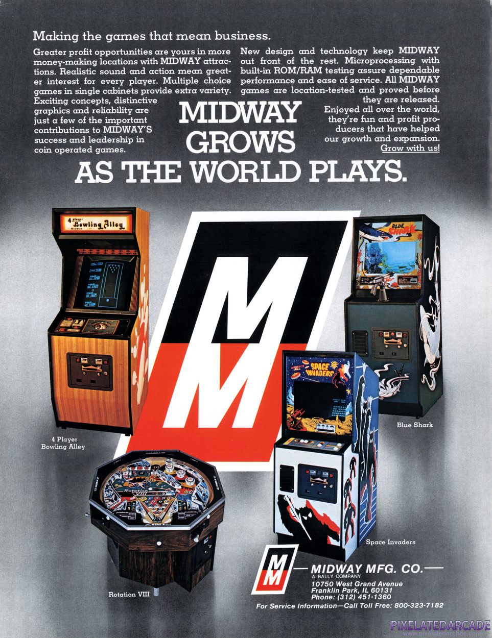 Midway Manufacturing Company Advertisement: January 1979 magazine ad