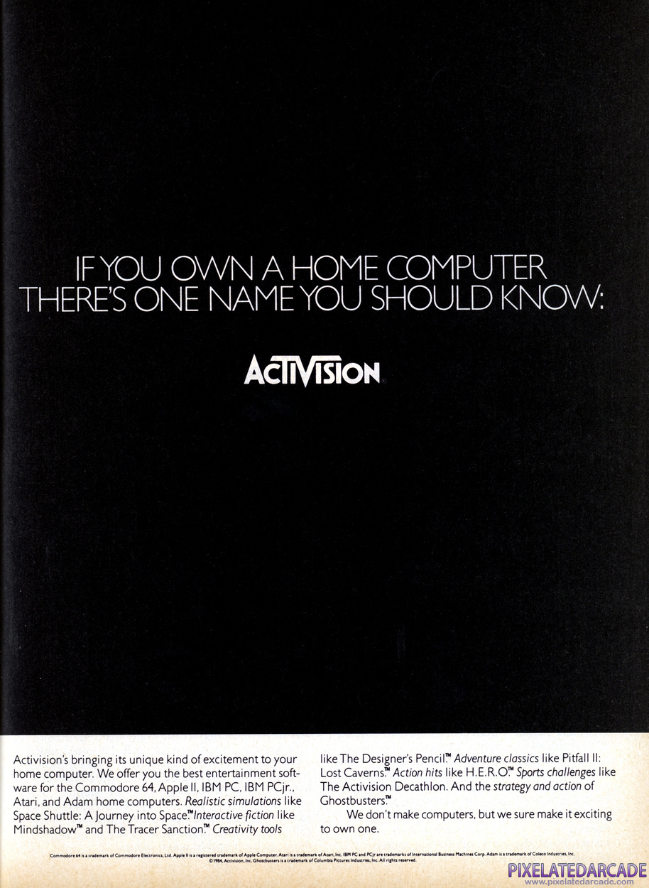 Activision, Inc. Advertisement: January 1985 magazine ad