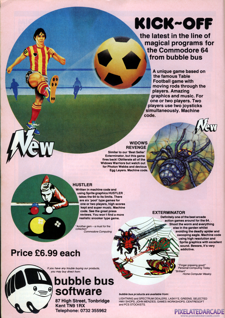 Bubble Bus Software Advertisement: September 1985 magazine ad