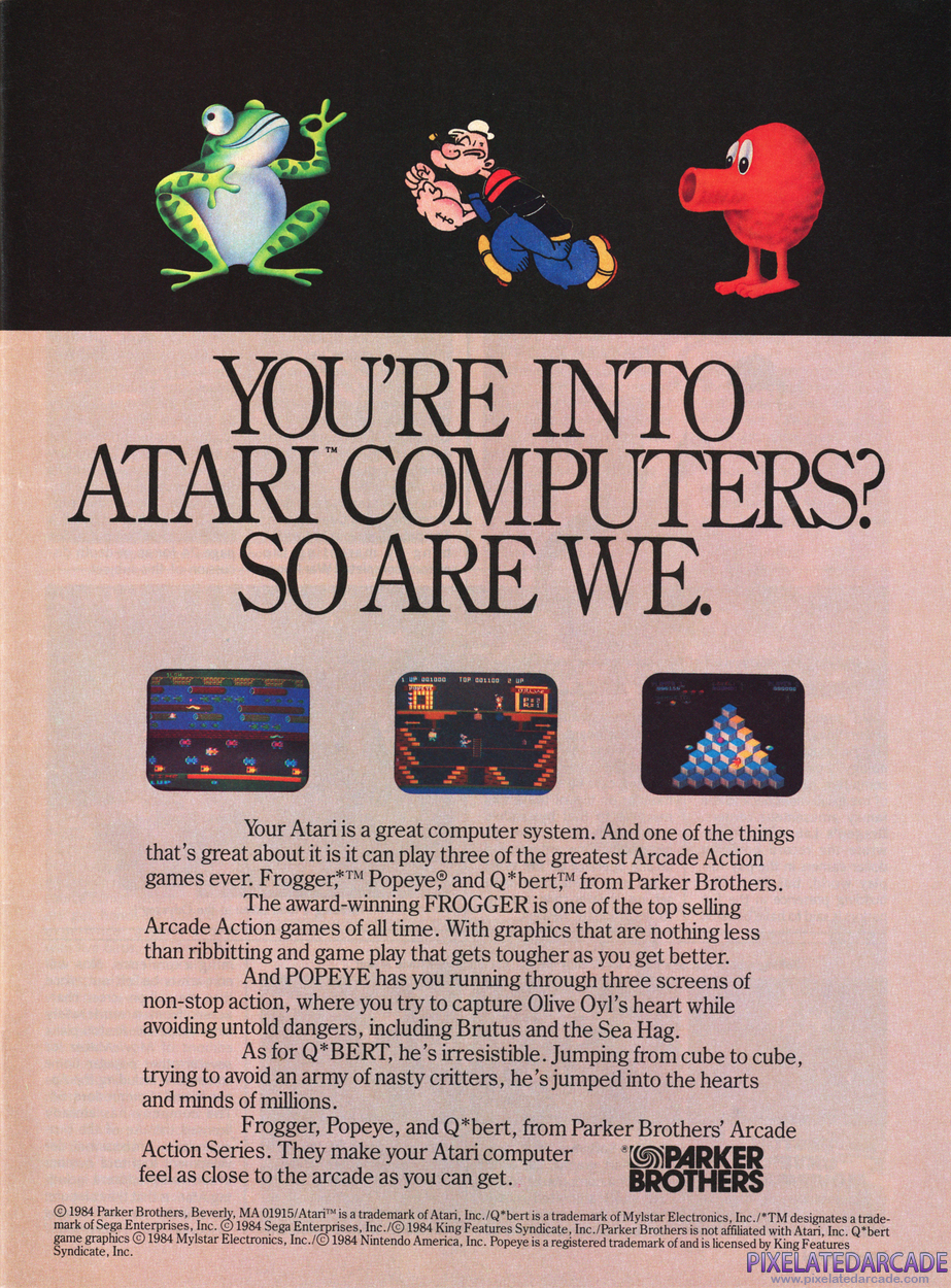 Parker Brothers Advertisement: May 1984 magazine ad