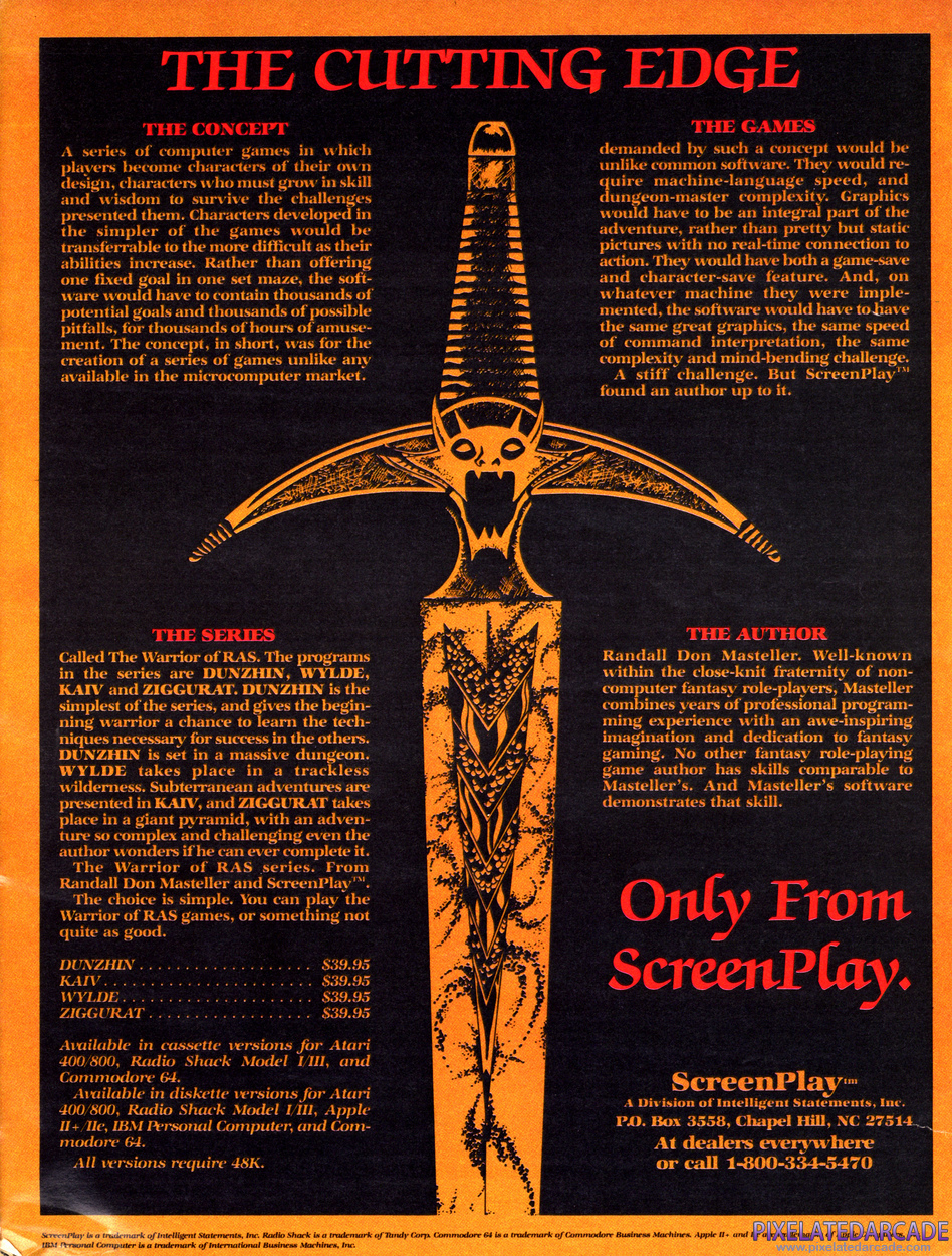 Screenplay, Inc. Advertisement: August 1983 magazine ad