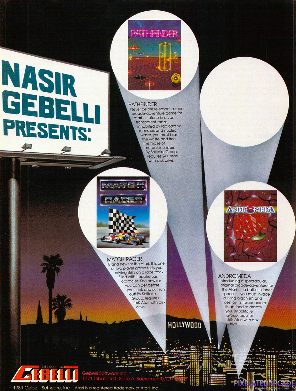 Gebelli Software, Inc. Advertisement: March 1982 magazine ad