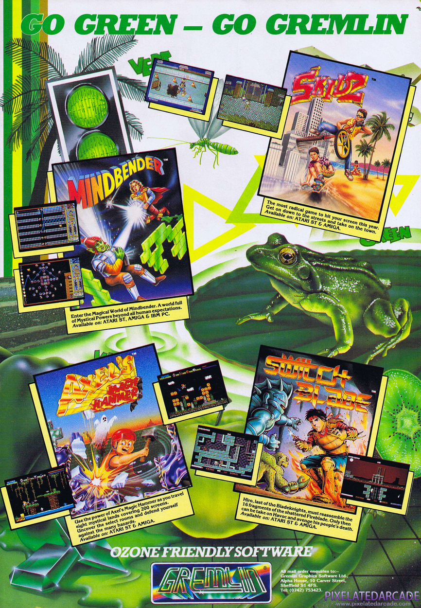Gremlin Graphics Software Ltd. Advertisement: February 1990 magazine ad