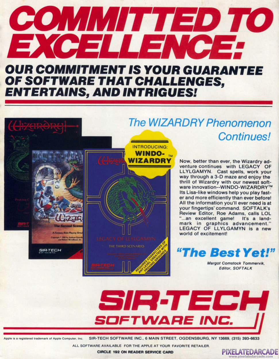 Sir-Tech Software, Inc. Advertisement: October 1984 magazine ad