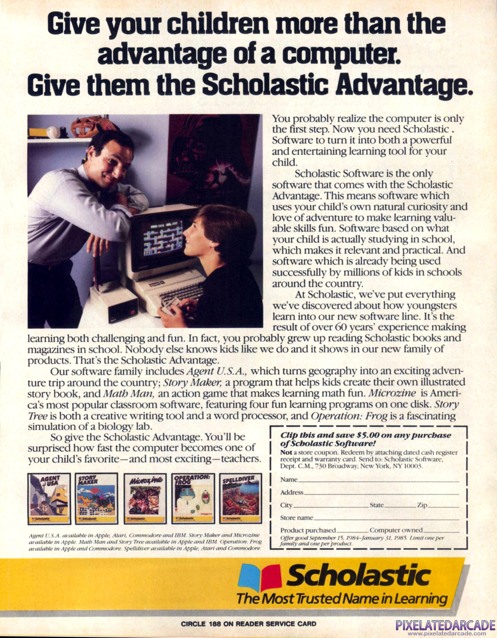 Scholastic, Inc. Advertisement: October 1984 magazine ad
