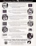 American Video Entertainment Inc. Flyer - Back