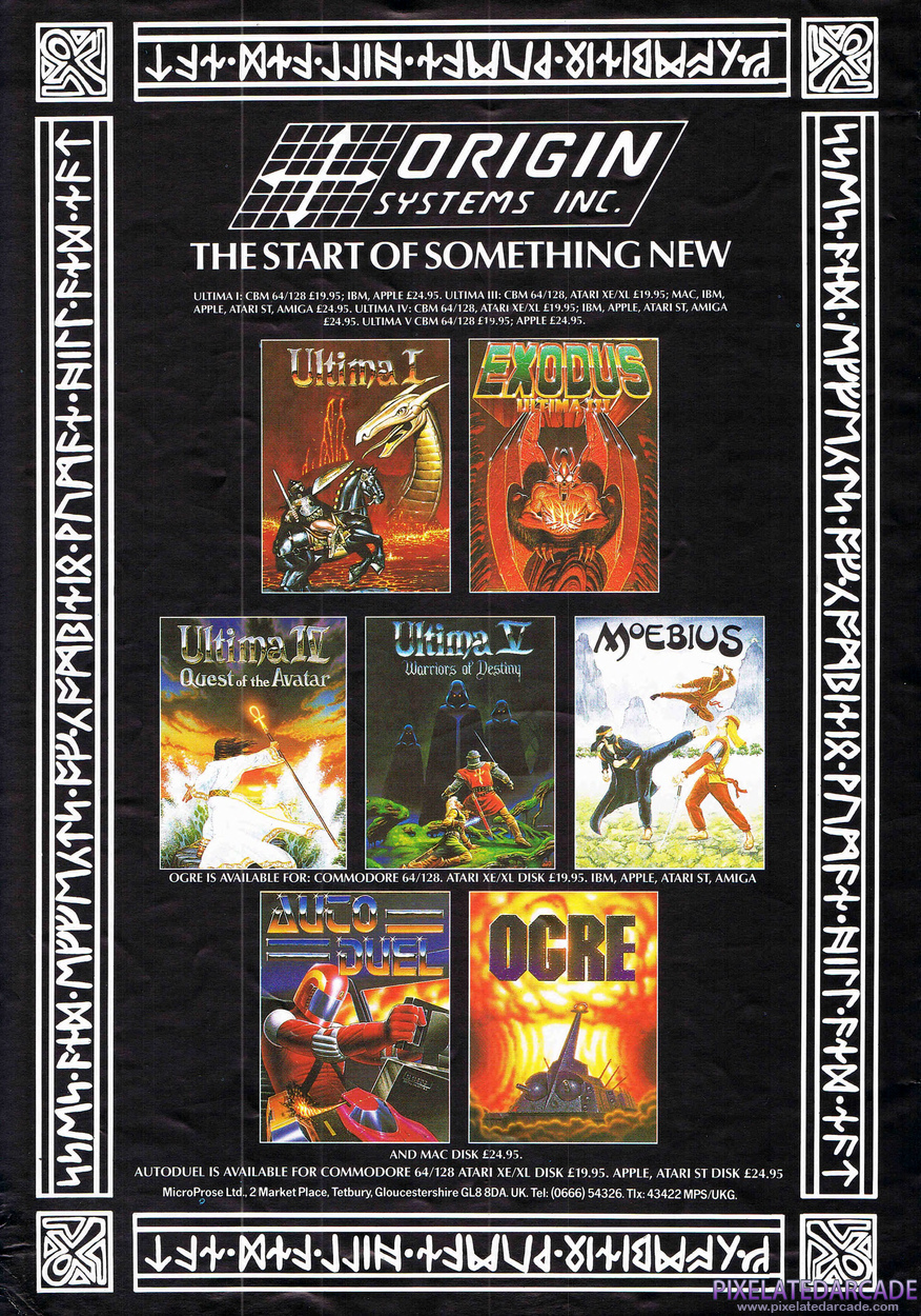 ORIGIN Systems, Inc. Advertisement: October 1988 magazine ad