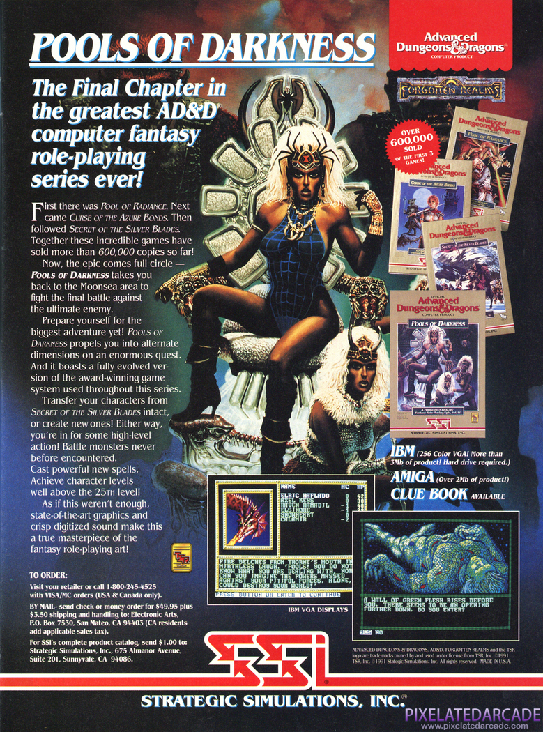 Pools of Darkness Advertisement: October 1991 magazine ad