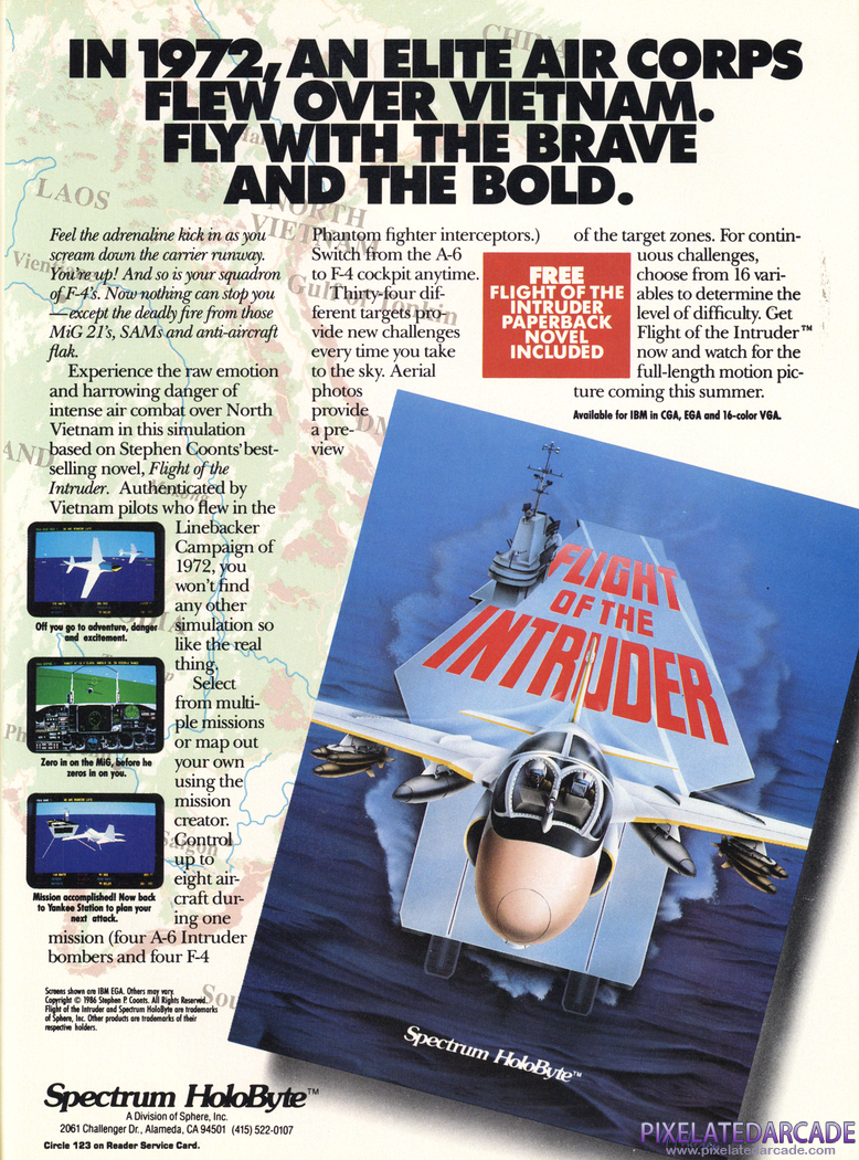 Flight of the Intruder Advertisement: October 1991 magazine ad