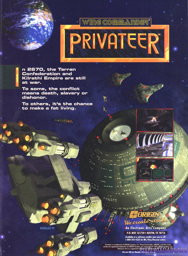 Wing Commander: Privateer Advertisement: January 1993 magazine ad