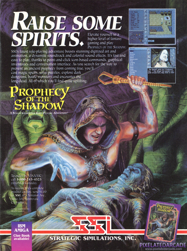 Prophecy of the Shadow Advertisement: August 1992 magazine ad