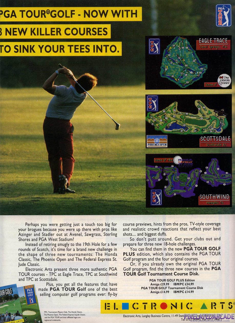 PGA Tour Golf Advertisement: May 1992 magazine ad