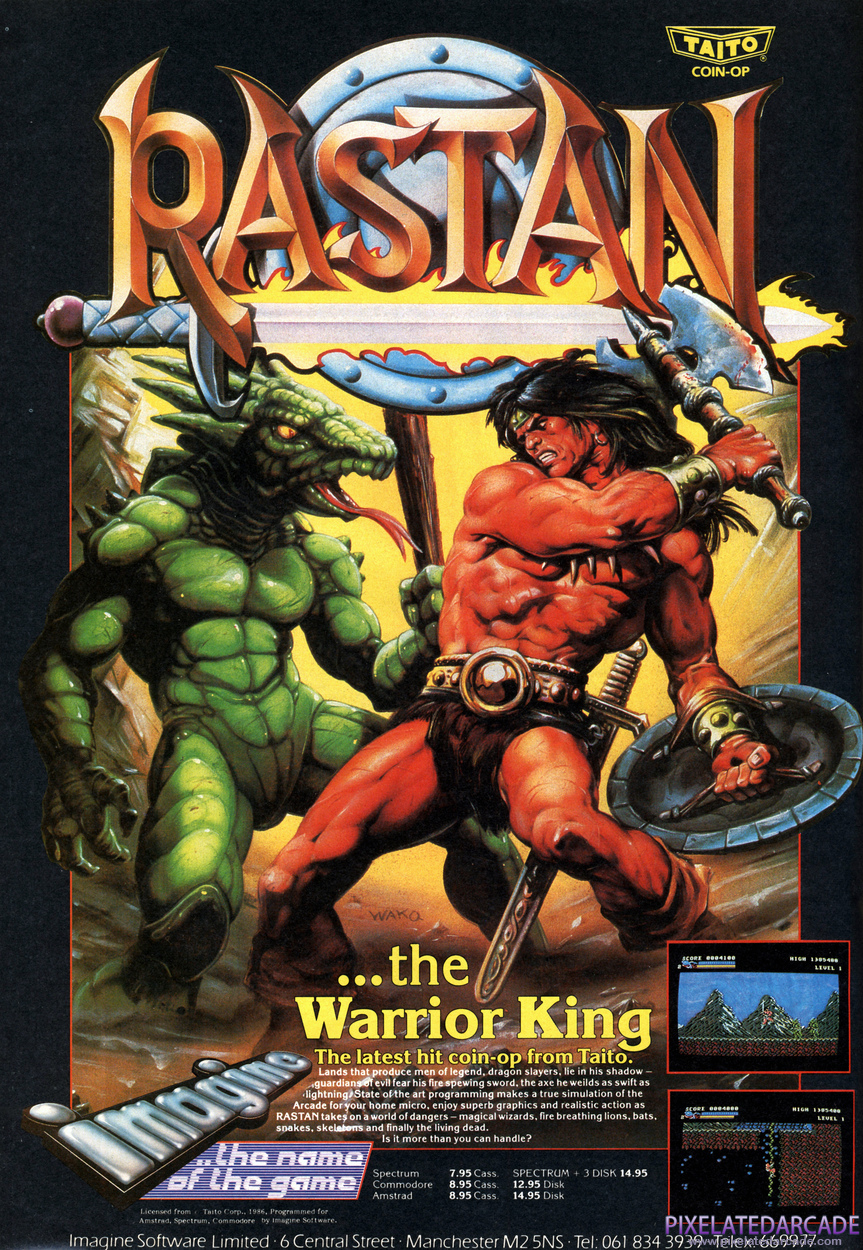 Rastan Advertisement: December 1987 magazine ad
