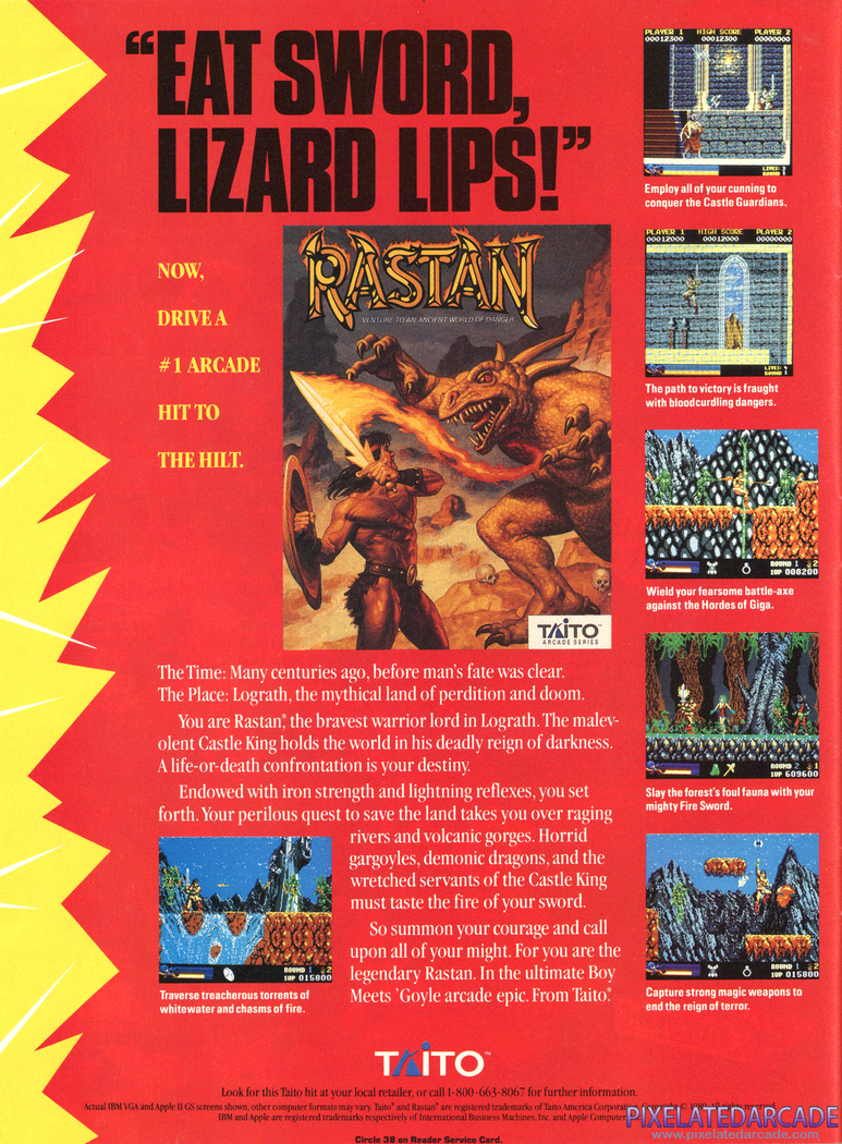 Rastan Advertisement: December 1990 magazine ad