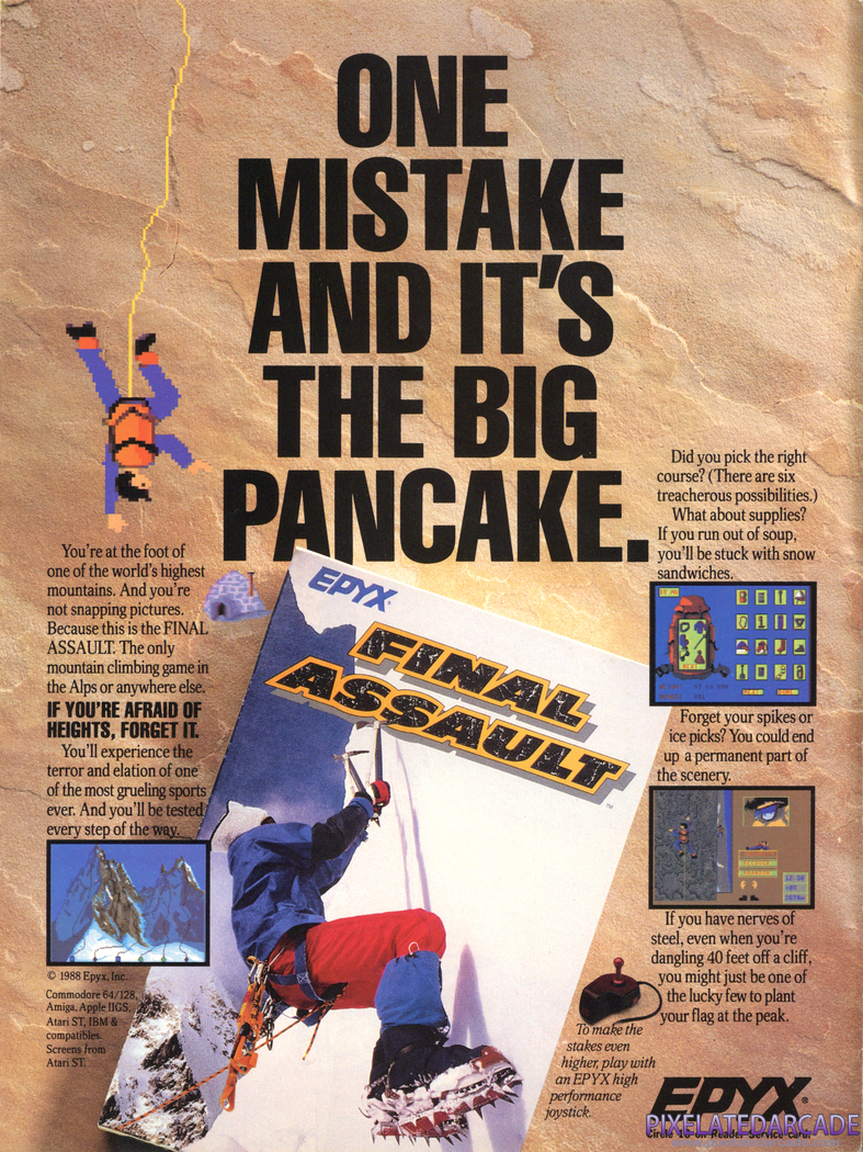 Final Assault Advertisement: Fall 1988 magazine ad