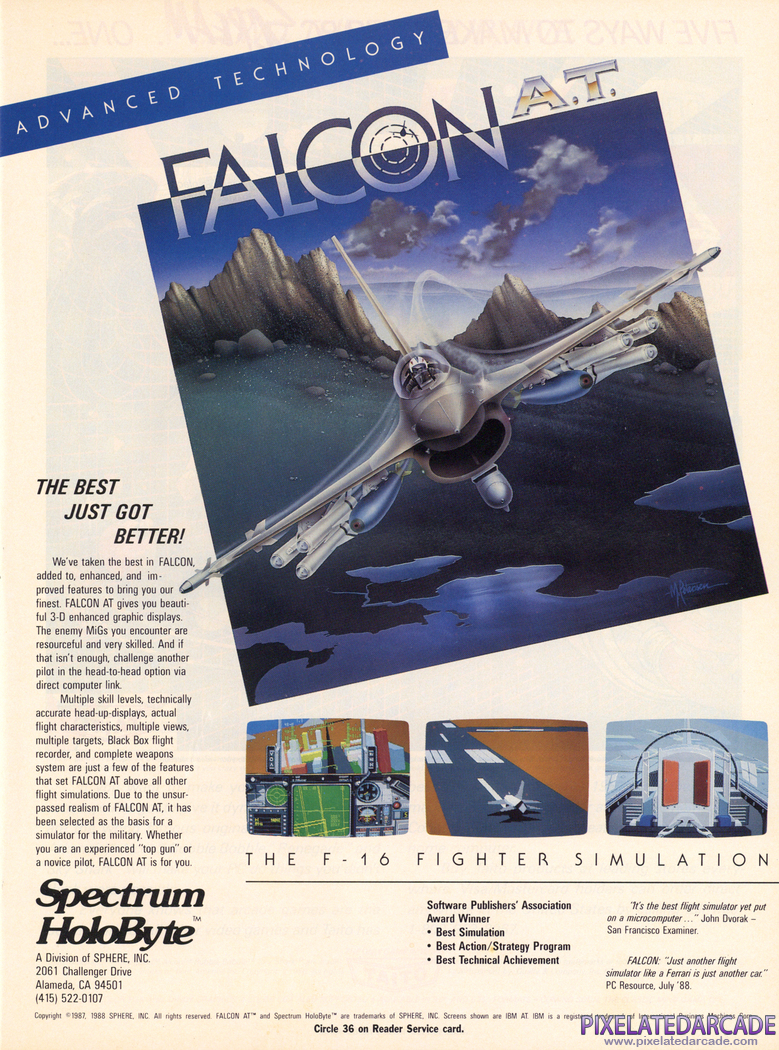 Falcon A.T. Advertisement: Fall 1988 magazine ad