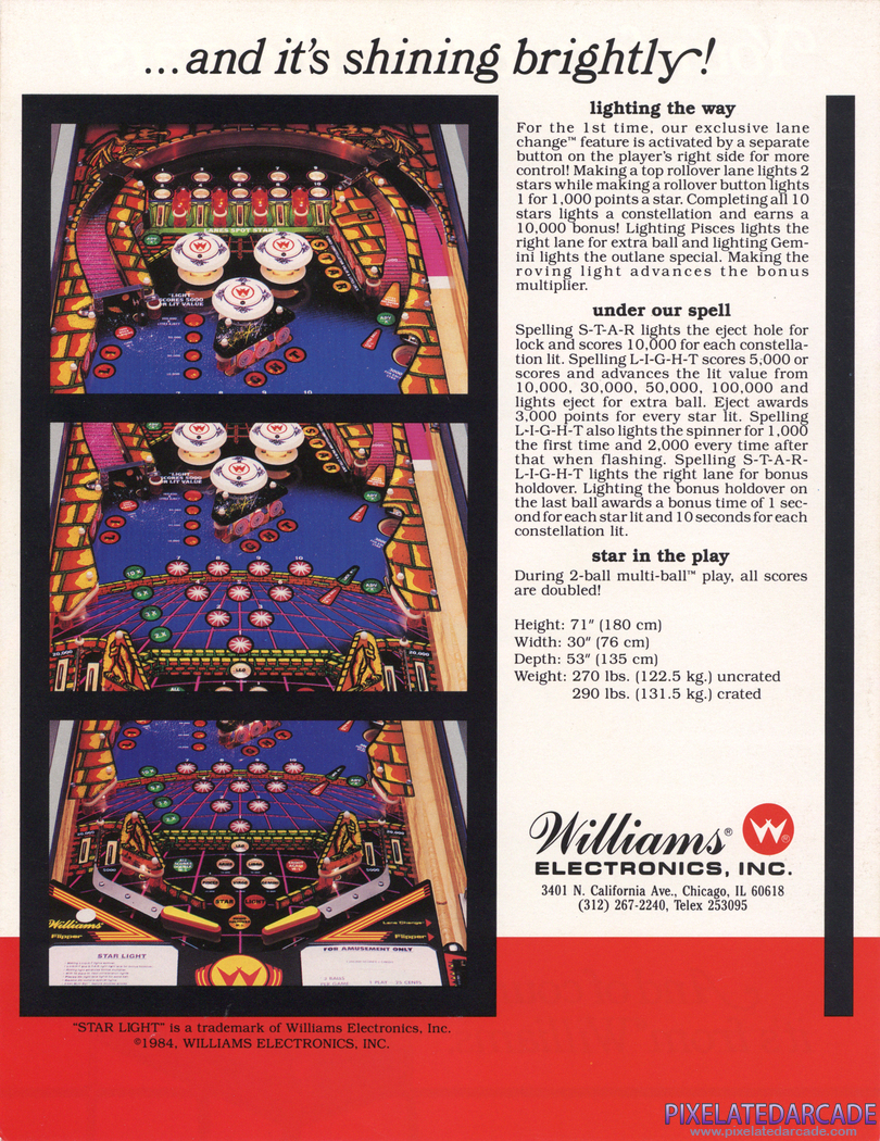 Star Light Advertisement: Star Light flyer - Back