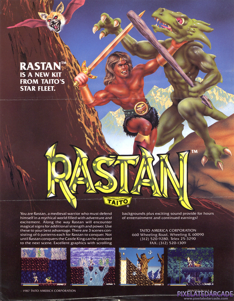 Rastan Advertisement: Rastan flyer - Front
