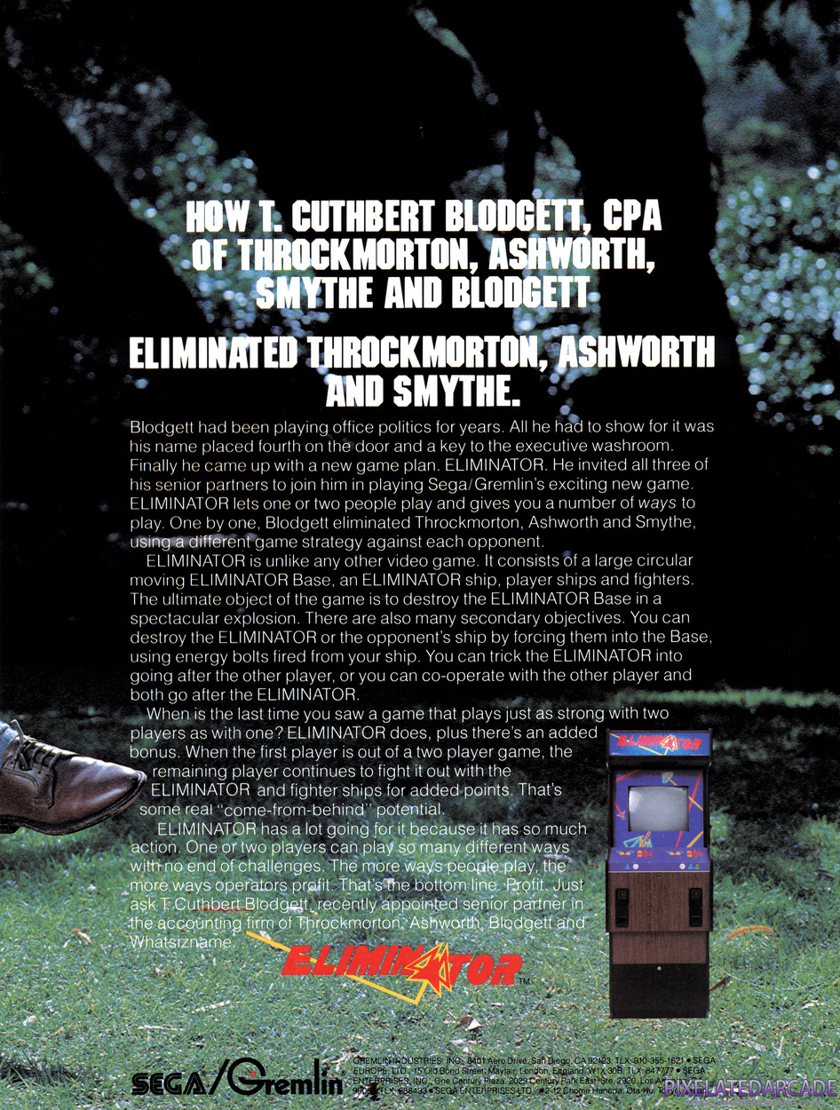 Eliminator Advertisement: Eliminator flyer (alternate) - Back