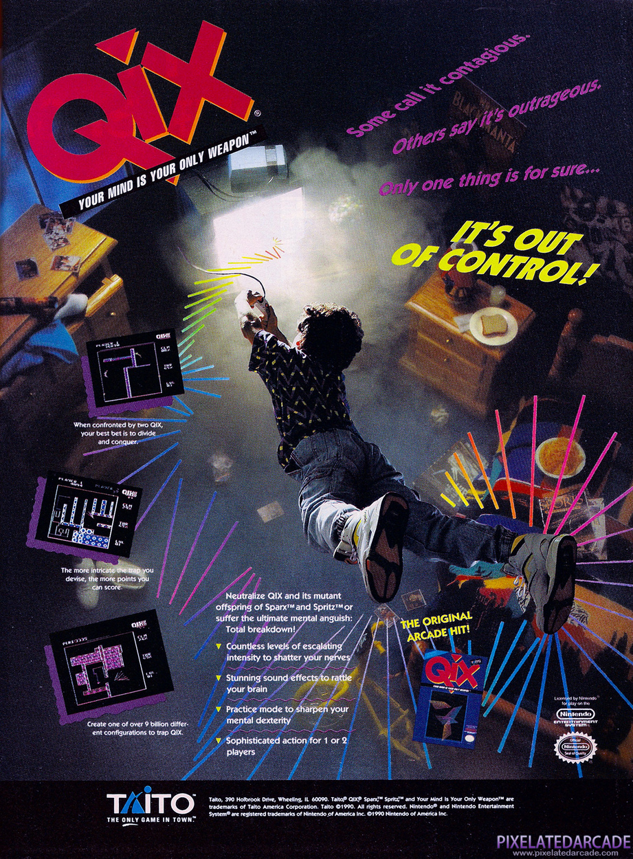 Qix Advertisement: February 1991 magazine ad
