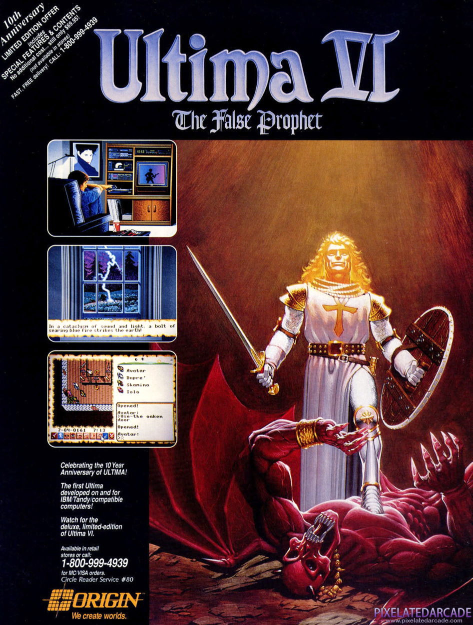 Ultima VI: The False Prophet Advertisement: April 1990 magazine ad