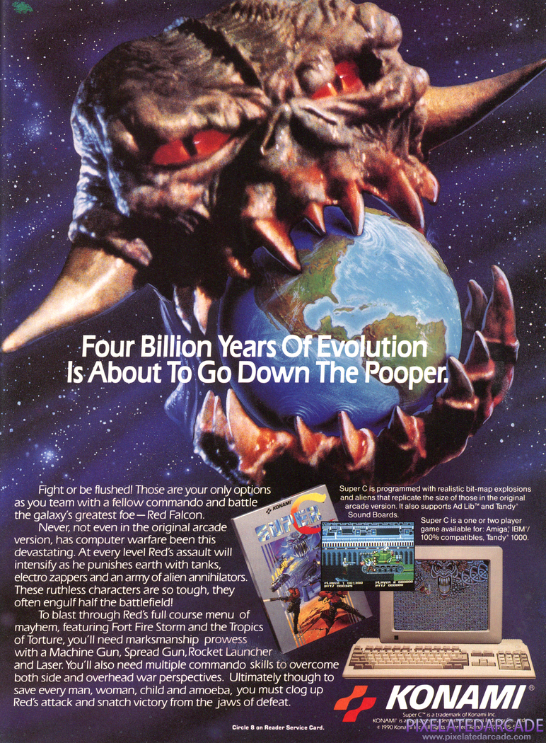 Super Contra Advertisement: December 1990 magazine ad