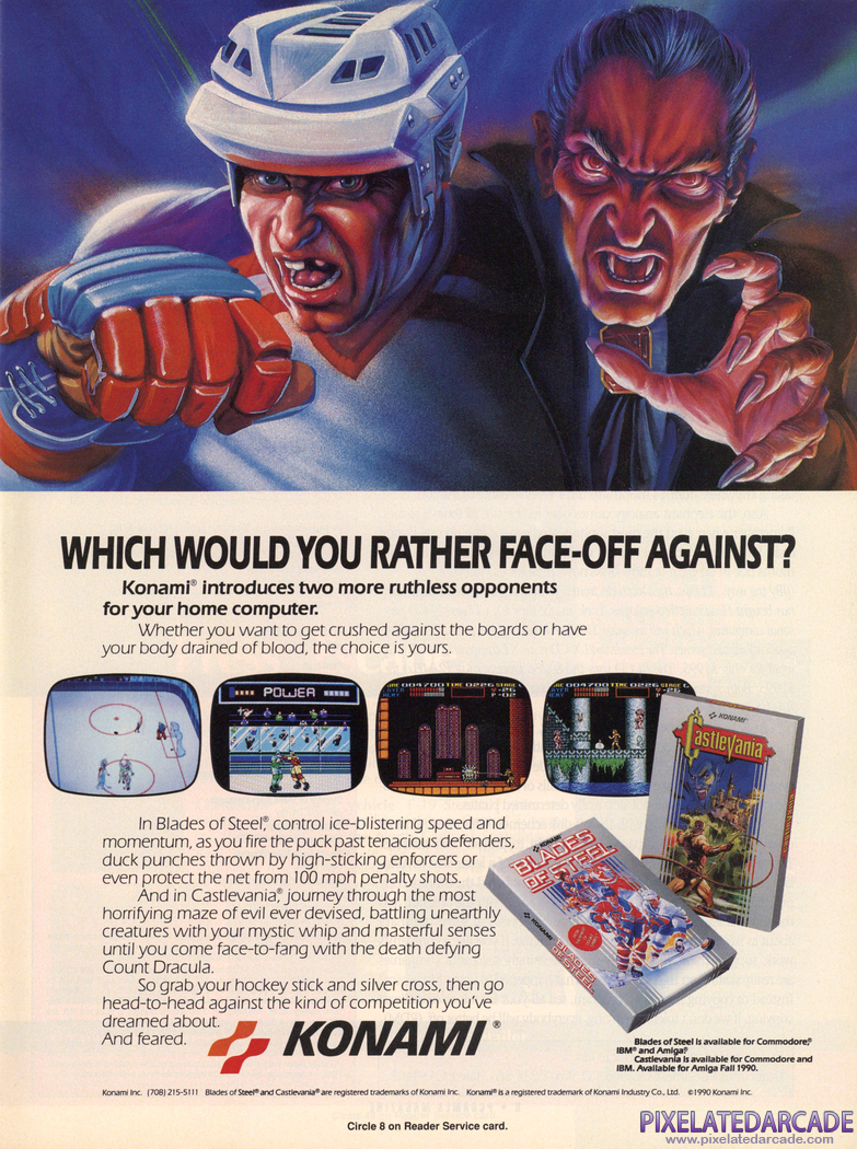 Blades of Steel Advertisement: April 1990 magazine ad