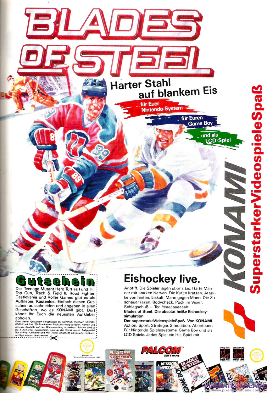 Blades of Steel Advertisement: February 1992 magazine ad