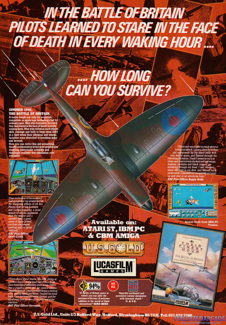 Their Finest Hour: The Battle of Britain Advertisement: April 1990 magazine ad