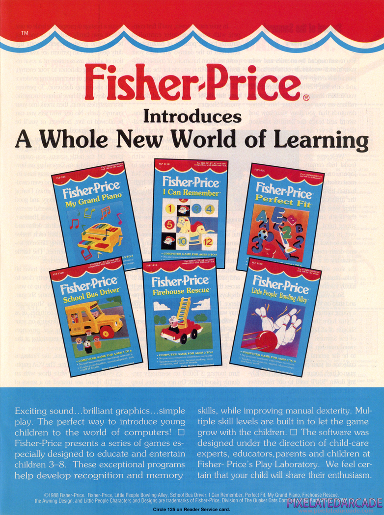 Little People Bowling Alley Advertisement: April 1990 magazine ad
