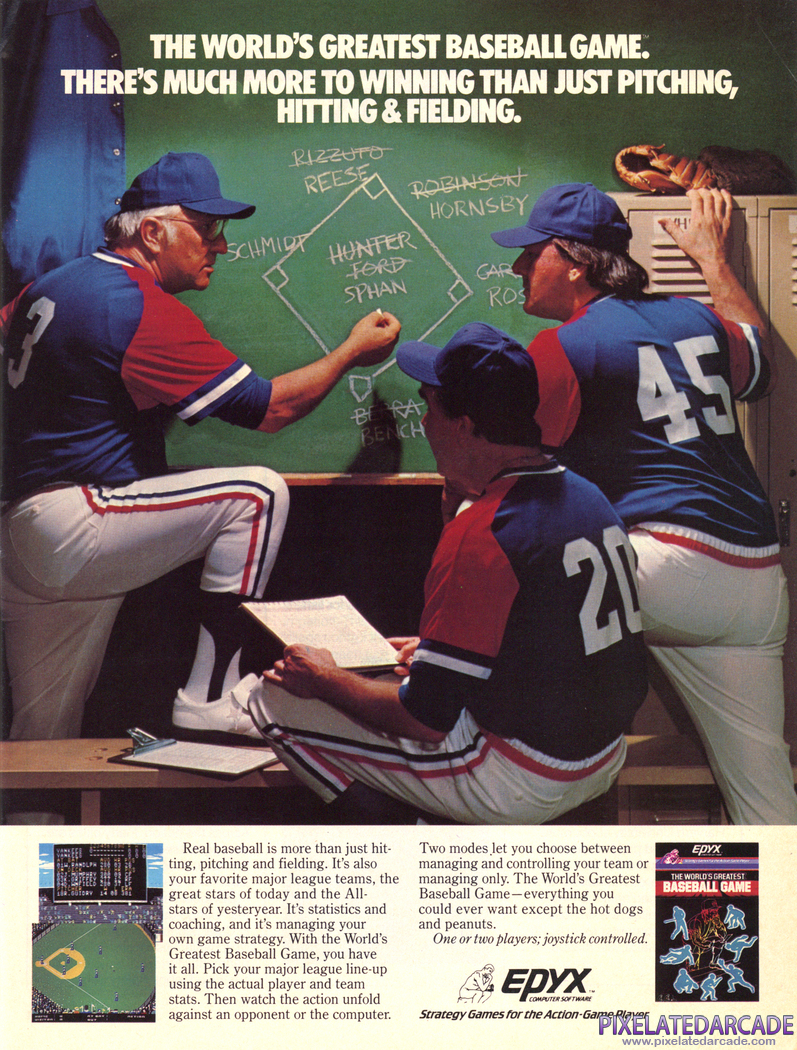 The World's Greatest Baseball Game Advertisement: November 1984 magazine ad