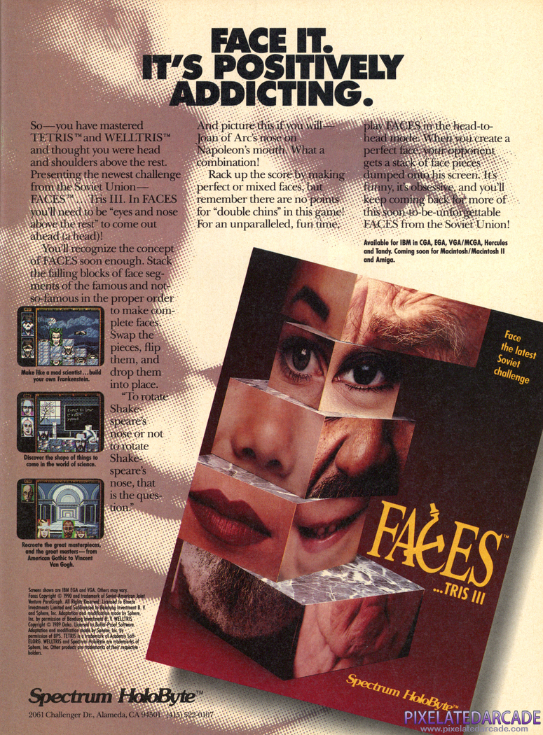 Faces ...tris III Advertisement: September 1990 magazine ad