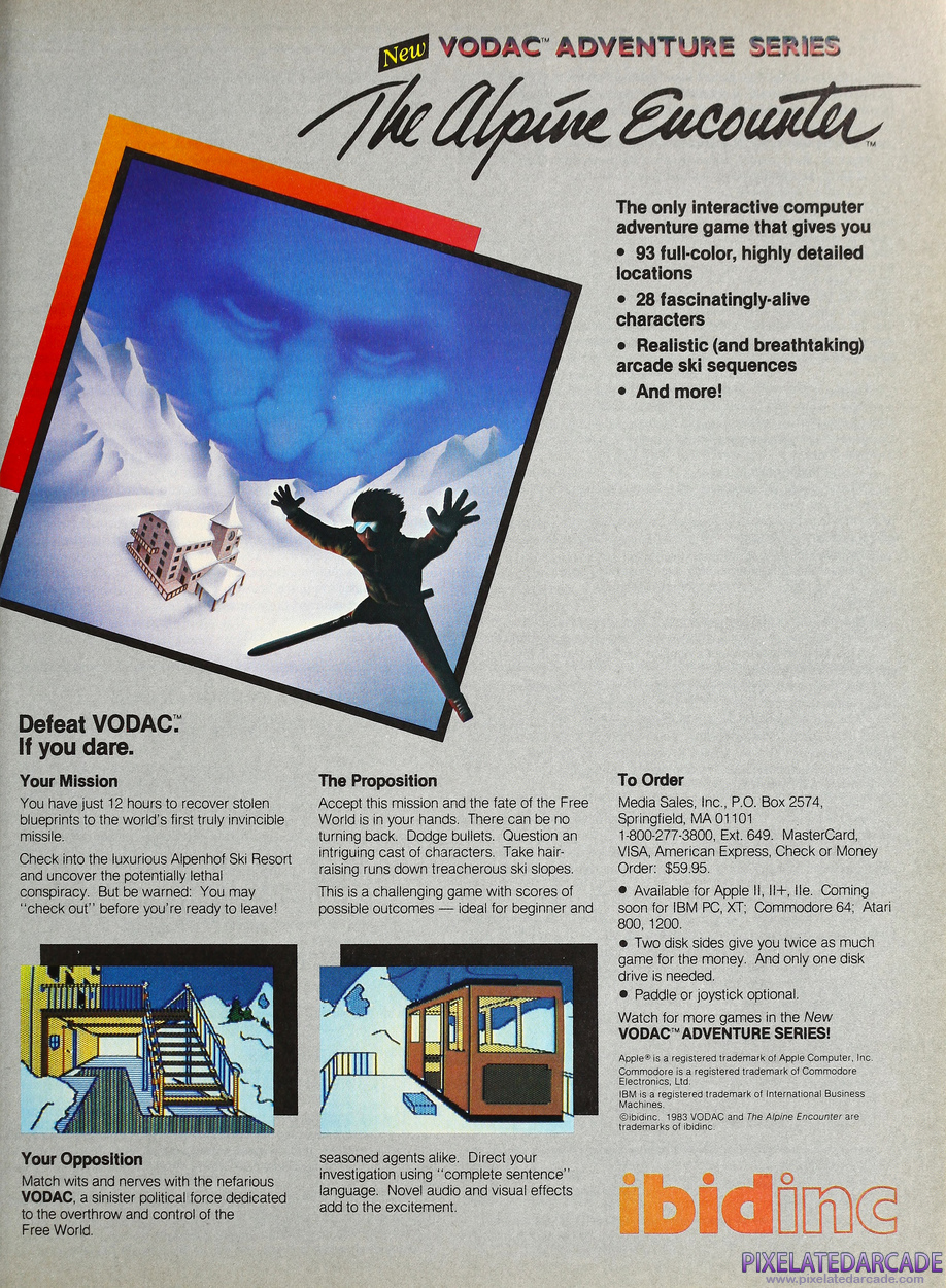 The Alpine Encounter Advertisement: January 1984 magazine ad