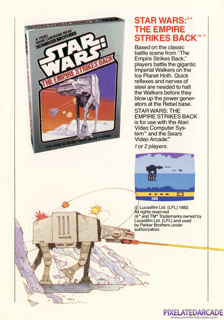 Star Wars: The Empire Strikes Back Advertisement: Parker Brothers 1982 product catalog