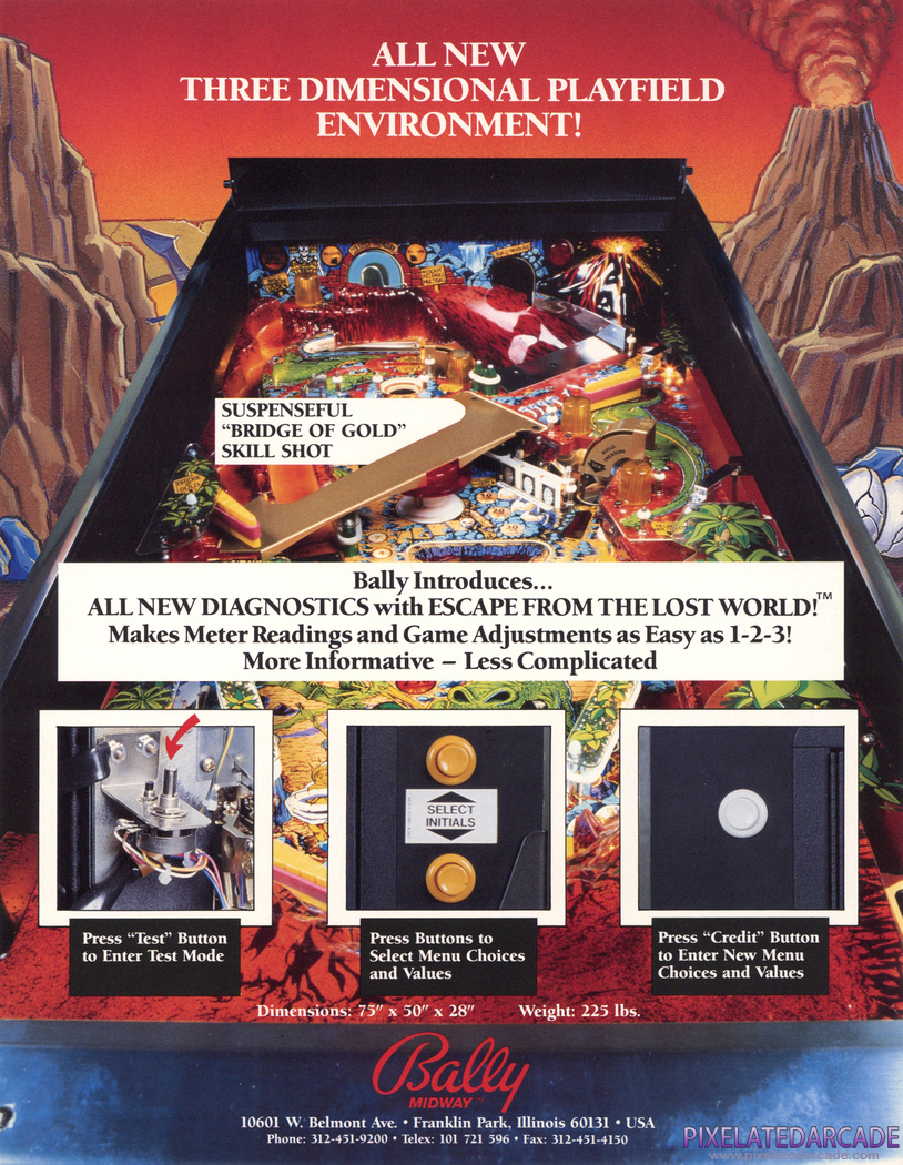Escape From the Lost World Advertisement: Escape From the Lost World flyer - Back