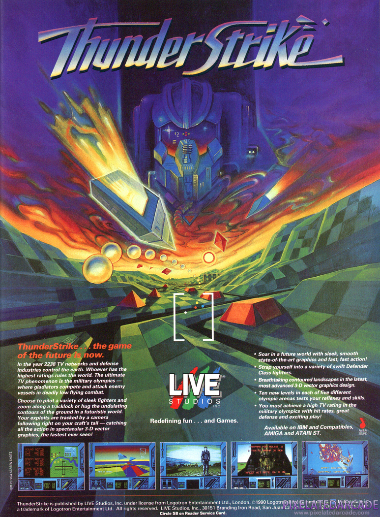 ThunderStrike Advertisement: December 1990 magazine ad